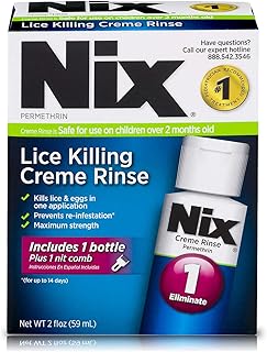 Sponsored Ad - Nix Lice Killing Creme Rinse, 2 oz and Nit Comb to Remove Lice & Eggs from Hair