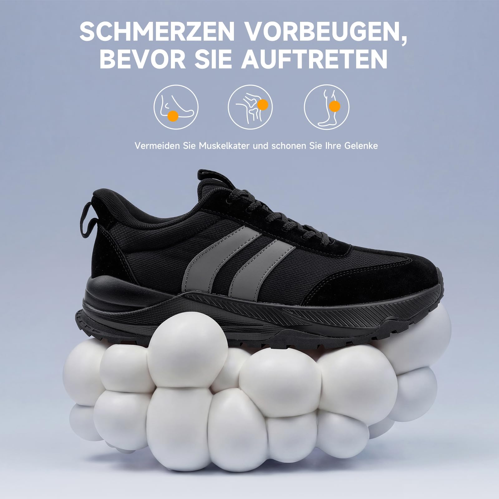 Sosenfer Męskie szerokie buty typu sneaker, szerokie noski, amortyzacja, buty sportowe, oddychające, siateczkowe, lekkie, antypoślizgowe buty do chodzenia dla szerokich stóp