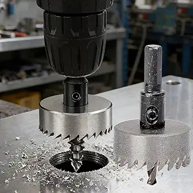 Broca antiderrapante de aço de alta velocidade para metal duro, chave de fenda hexagonal para aço inoxidável, ferro, alumínio, liga, metal (prata, 35 mm)