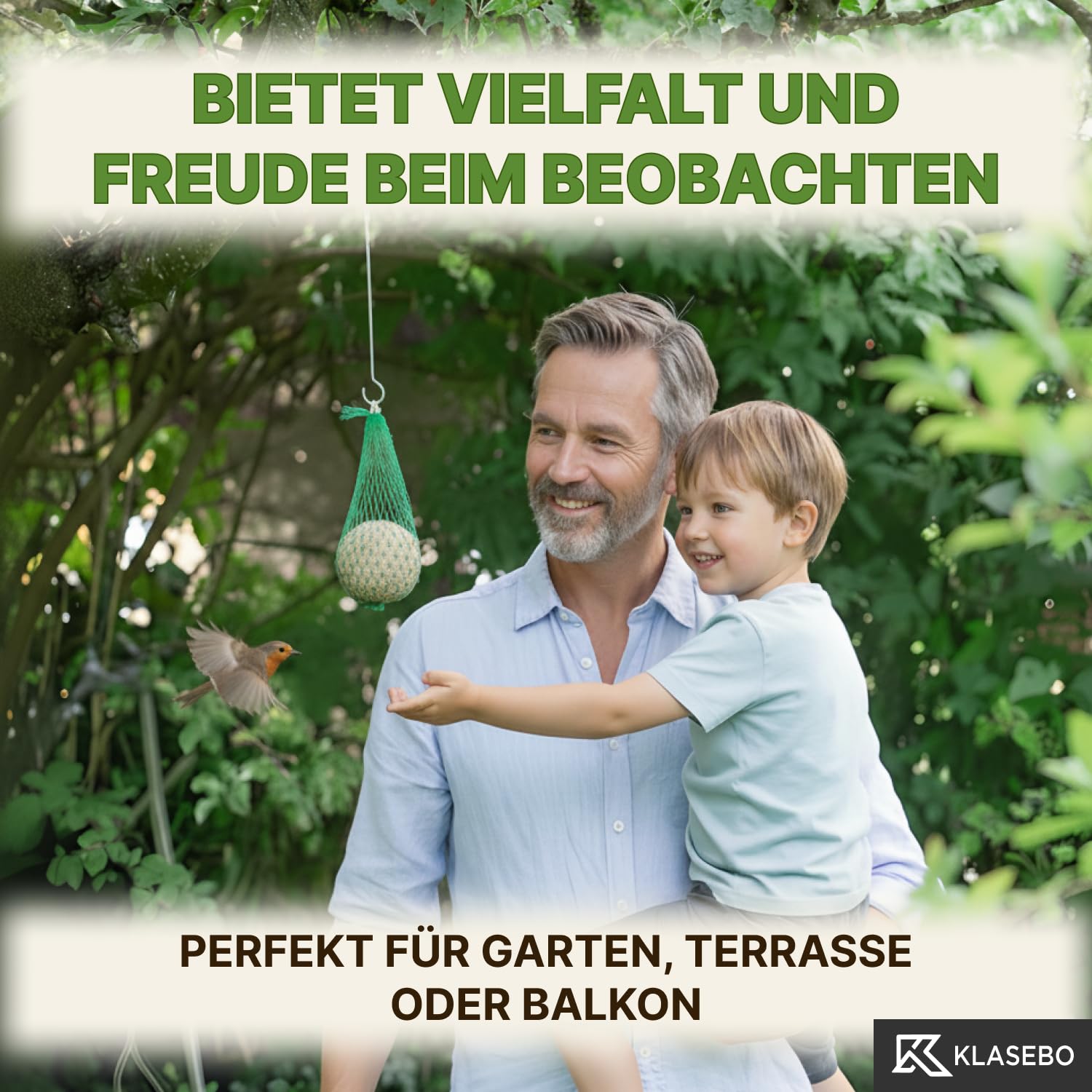 Premium Meisenknödel mit Insekten, 100 Stück (9kg) – Ganzjähriges Wildvogelfutter im Netz, Natürliche Zutaten, Ganzjährige Fütterung, Körnerfresser Delikatesse