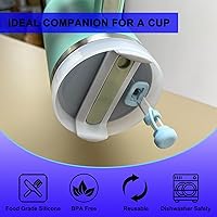 Vista 5 de 6 tapones de silicona a prueba de derrames para Stanley Cup 2.0 de 40 onzas/30 onzas, cubierta de popote Stanley reutilizable que incluye 2 tapones