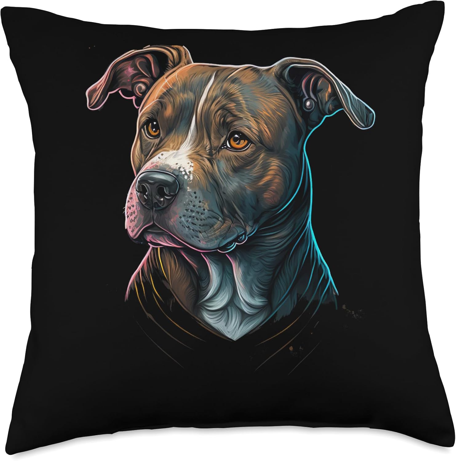 Amstaff dog mom American Staffordshire Terrier Throw Pillow
