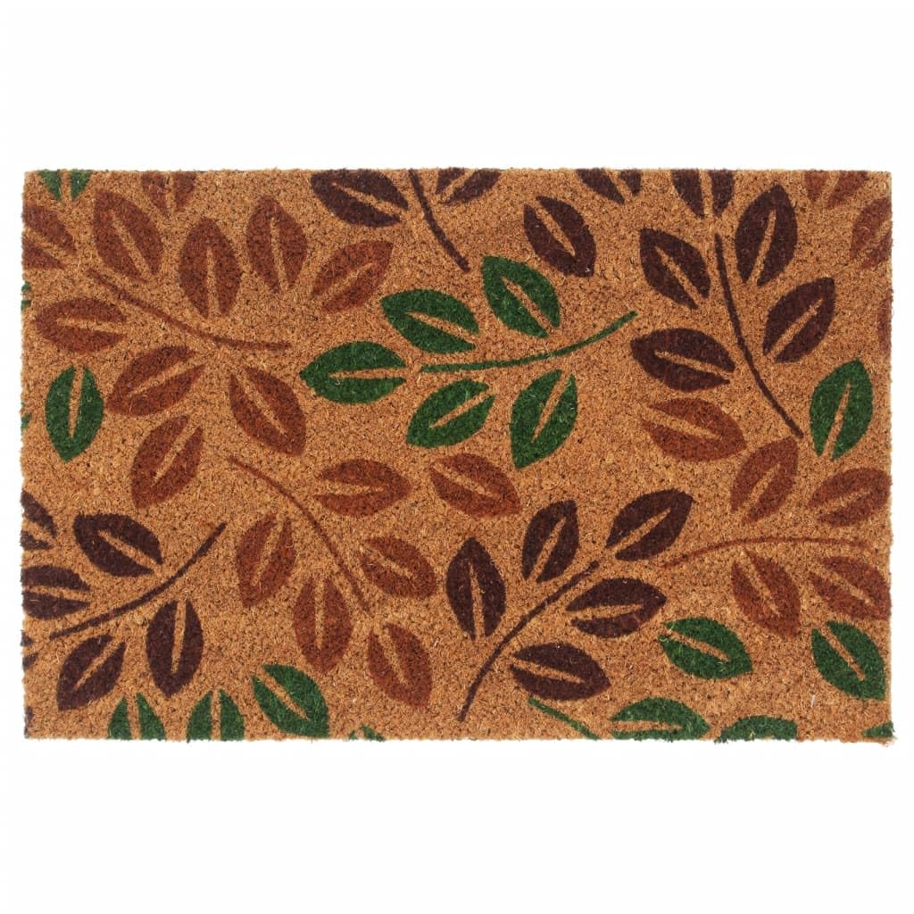Paillasson naturel en fibre de coco - 40 x 60 cm - touffeté - Antidérapant - Avec dessous en PVC - Résistant aux intempéries - Paillasson anti-saleté - Pour entrée, couloir, balcon