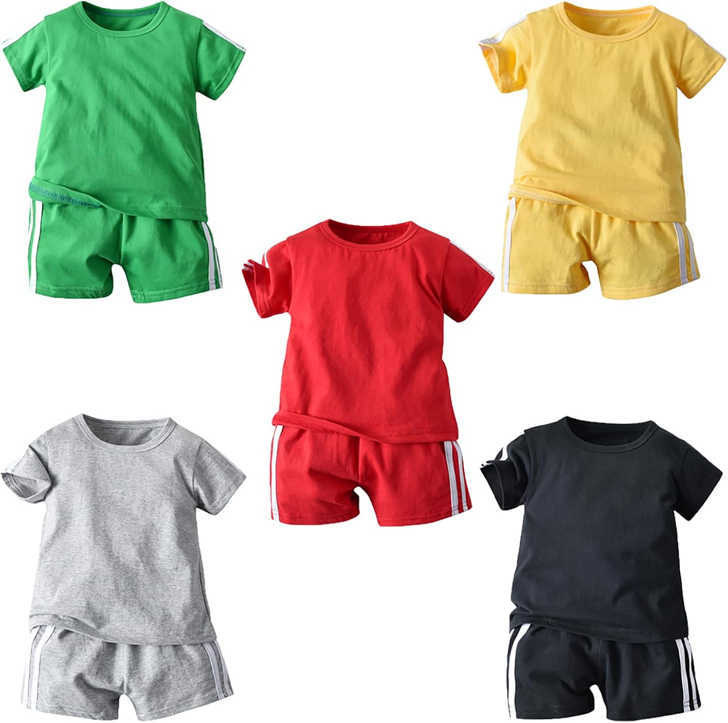 Toddler Boys Girls Clothing Set Zip Cotton Sweatsuits Kids Sports Clothes Outfit Athletic Jacket Outerwear 6M-5Y