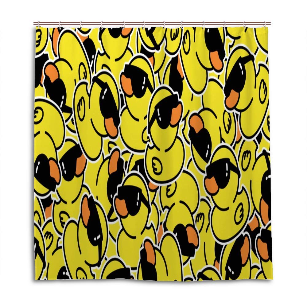 Rideau de douche chat polyester imperméable 182x182cm avec crochets pour salle de bain