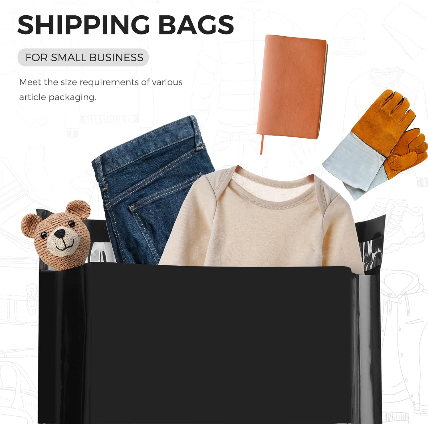 Metronic Poly Mailers 12x15.5 Envelope Mailers 100pack Shipping Bags with Self Adhesive Waterproof and Tear-Proof Postal Bags in Black - Image 9