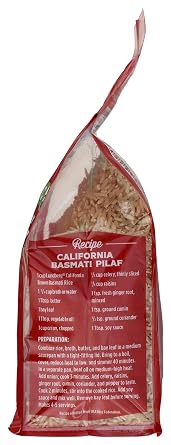 Lundberg Organic Basmati, Long-Grain Brown Rice Non-Sticky, Fluffy & Aromatic, 32 Oz