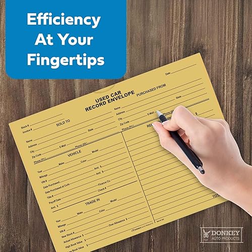 Miniatura 6 de Sobres de registro de coche usados - Chaquetas de oferta para vehículos usados (100 por paquete) (Buff)