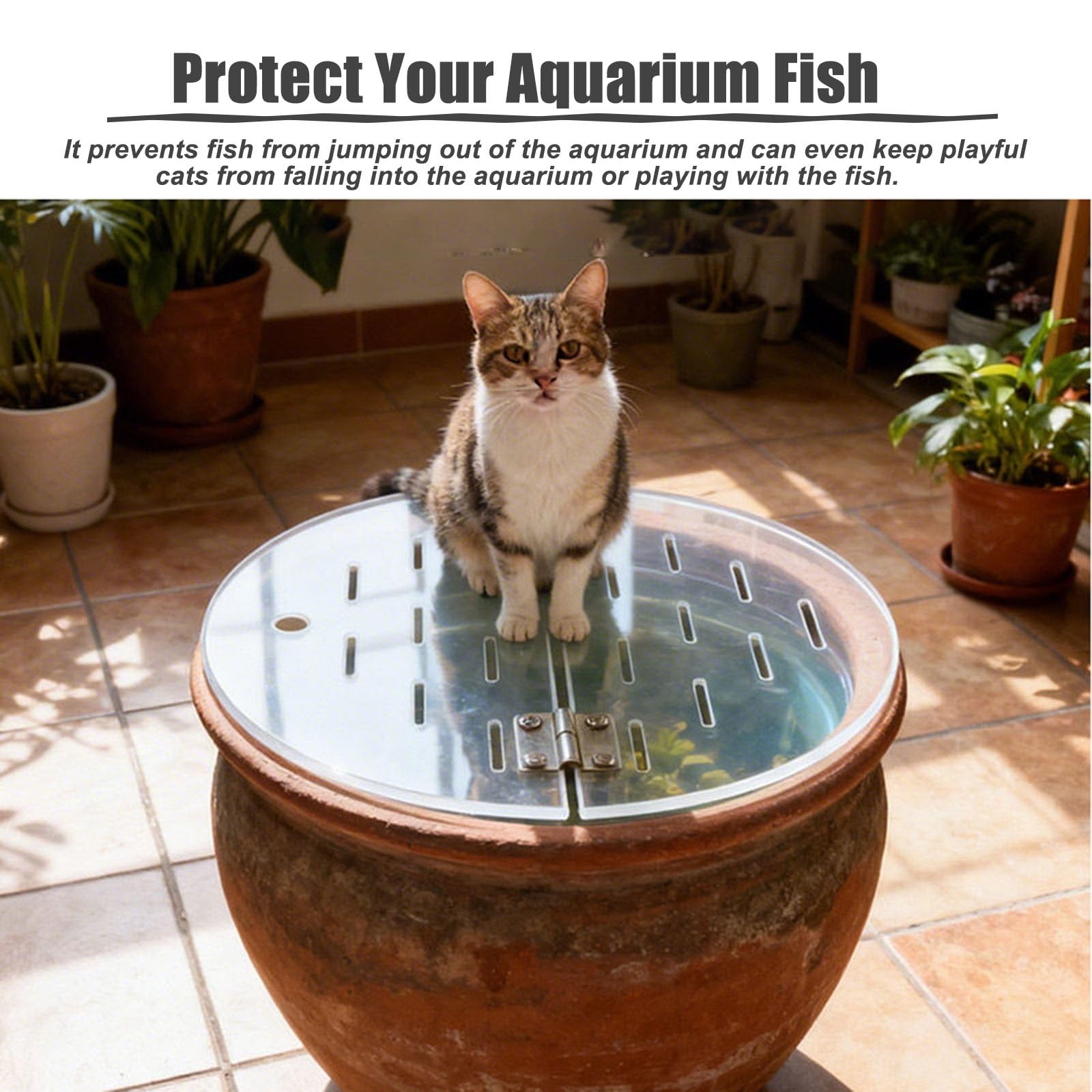 HAIXHX Acryl Abdeckung Aquarium, Belüftete sprungsichere Fischglasabdeckung | Acryl-Aquarien-Abdeckung mit Sprungschutz, katzensicheres Design verhindert das Entkommen von Fischen