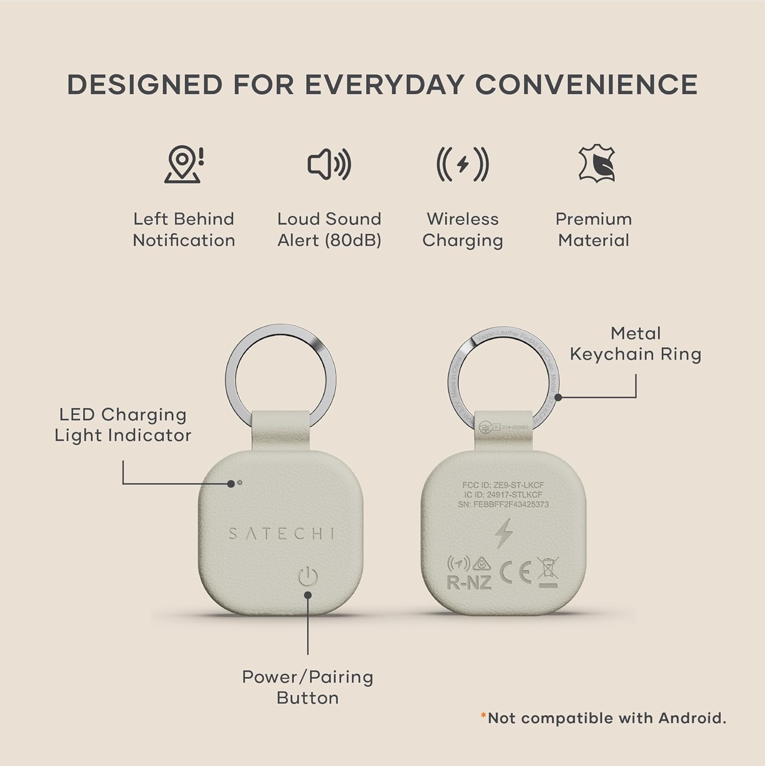 Diagram of Satechi FindAll Keychain components