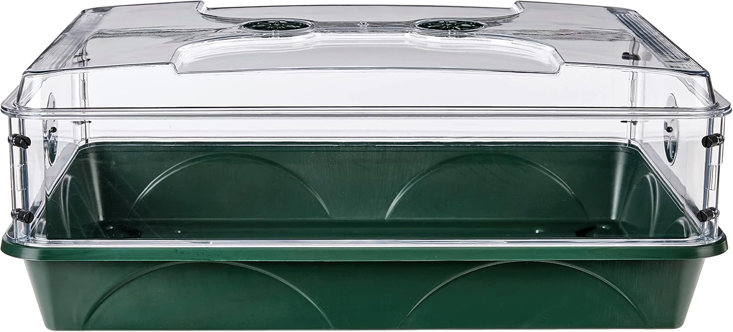 EarlyGrow 93807 Domed Propagator, 2 Height Extenders, Green : Home & Kitchen