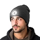 Beanie with Light, Winter Warm LED Beanie, Built-in Headlamp Rechargeable for Men Women, Multiple Colors Available