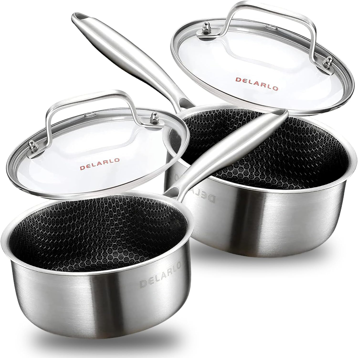 Hybrid stainless steel saucepan 1.5-2.5QT