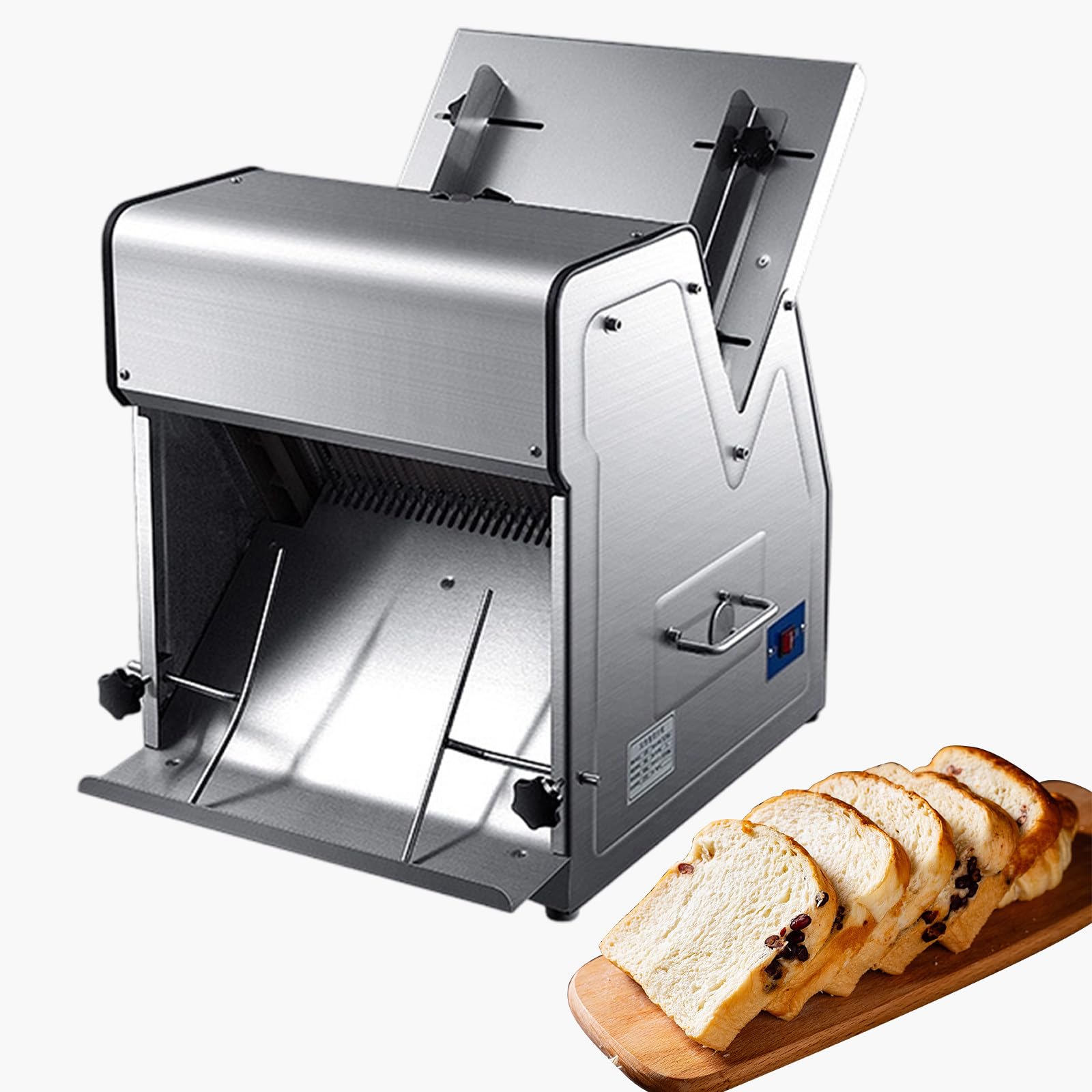 RUODATONLY Professional Commercial Bread Slicer Machine -370W - 31-Slice Electric Cutter for Bakeries & Homemade Bread with 12mm Thickness Control