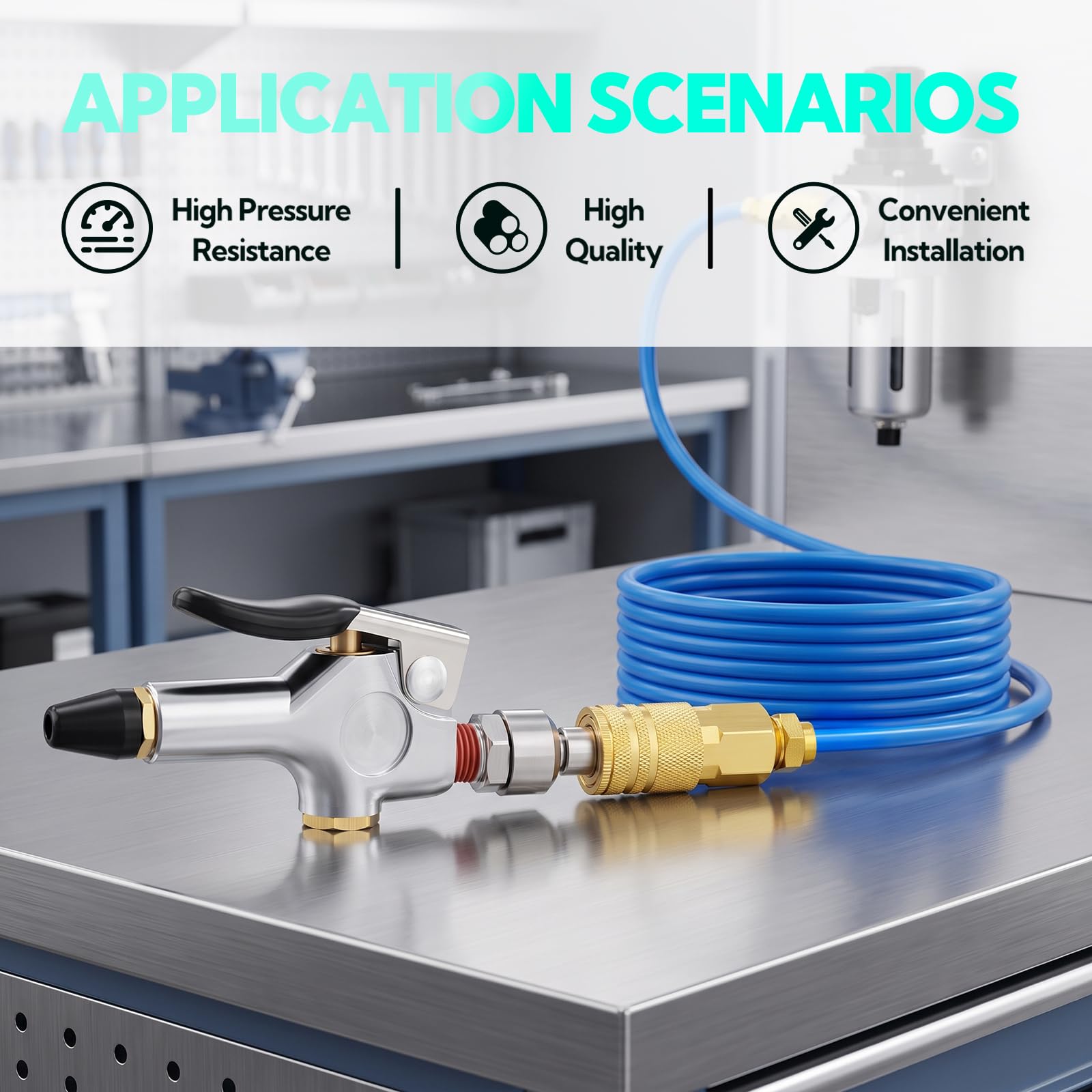 Enchufe de aire giratorio industrial de 0.25 pulgadas, NPT macho