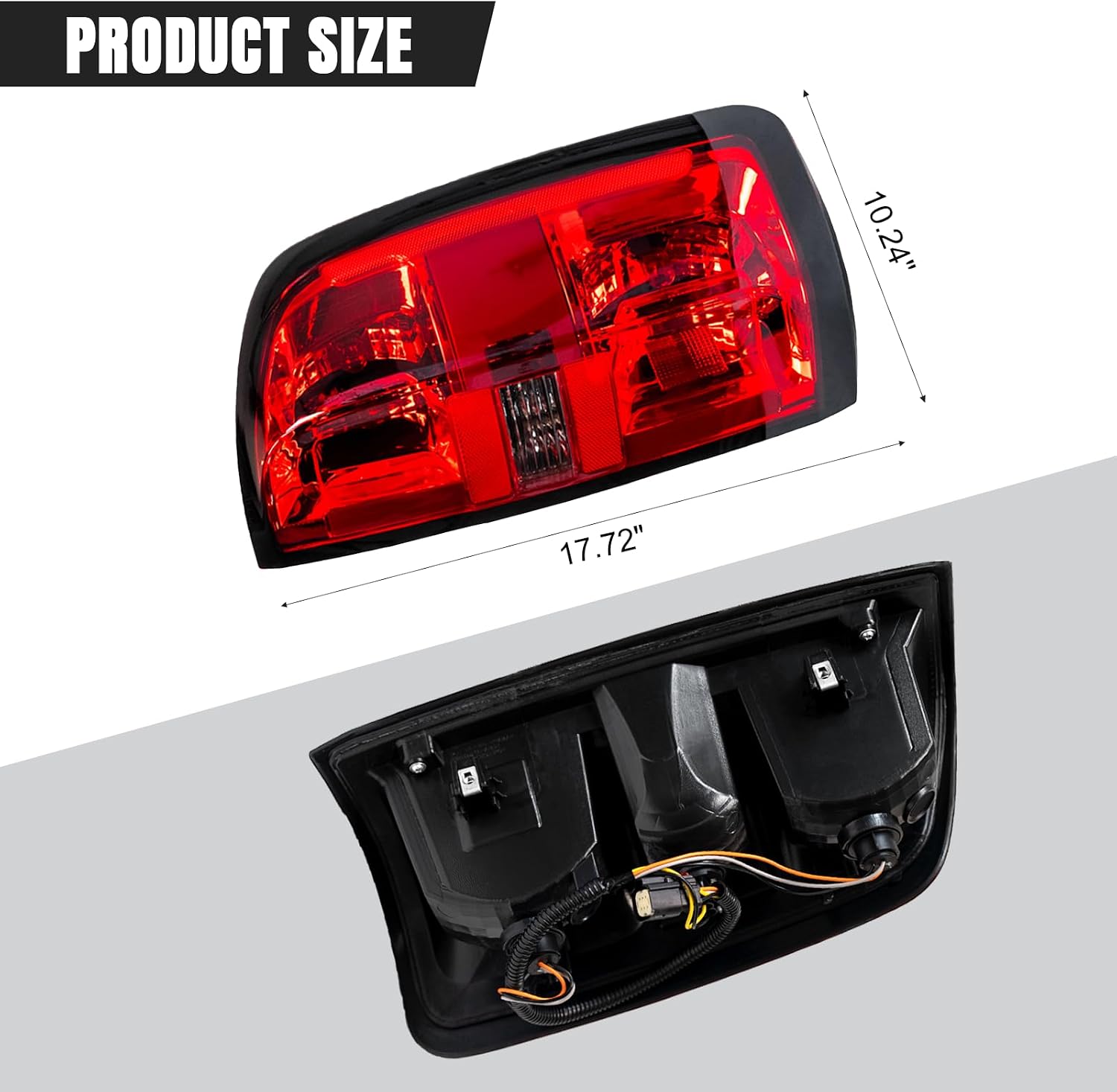 Tail Light Assembly Compatible with 2015-2022 Chevrolet Chevy Colorado Rear Taillight Brake Lamps with Bulb and Harness (Driver Left Side)