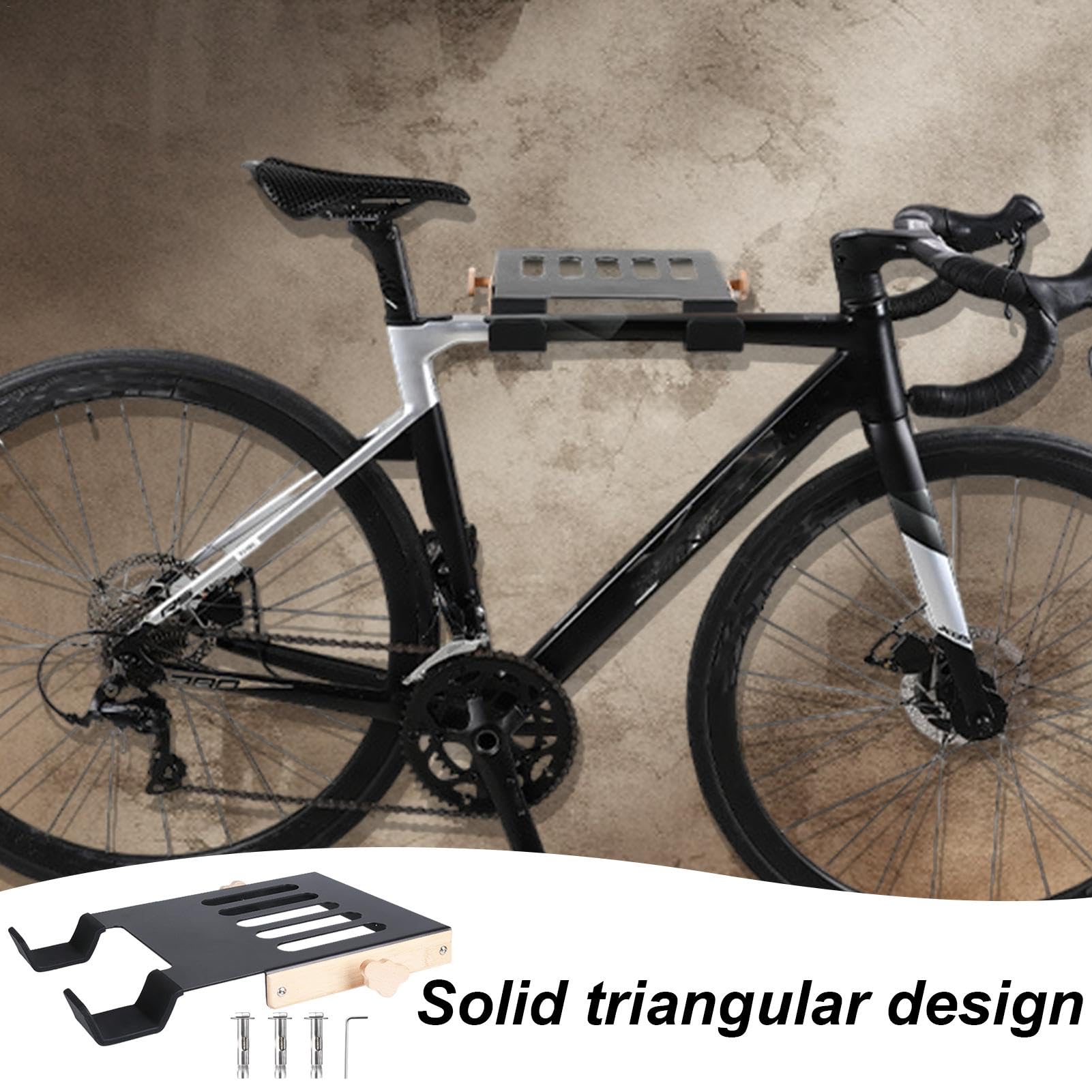 Fahrrad-Wandhalterung – Garagen-Fahrrad-Wandhalterung, Wandhalterung, montierter Fahrradaufbewahrungsständer, Montagezubehör, Platz, Fahrradhalterung für Balkon