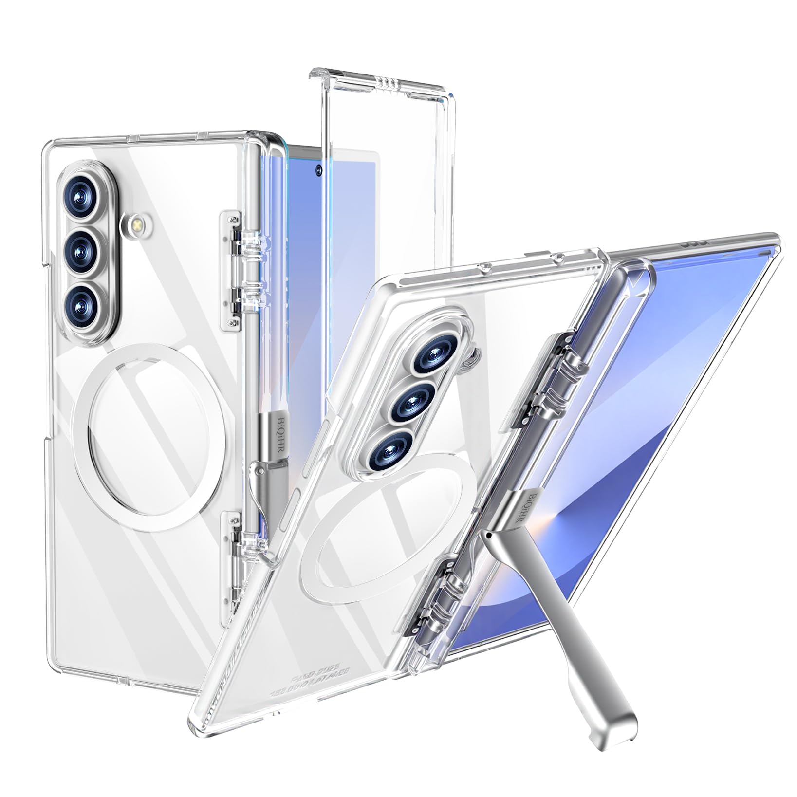 BiQiHR Clear for Samsung Galaxy Z Fold 7 Case, Anti-Yellowing