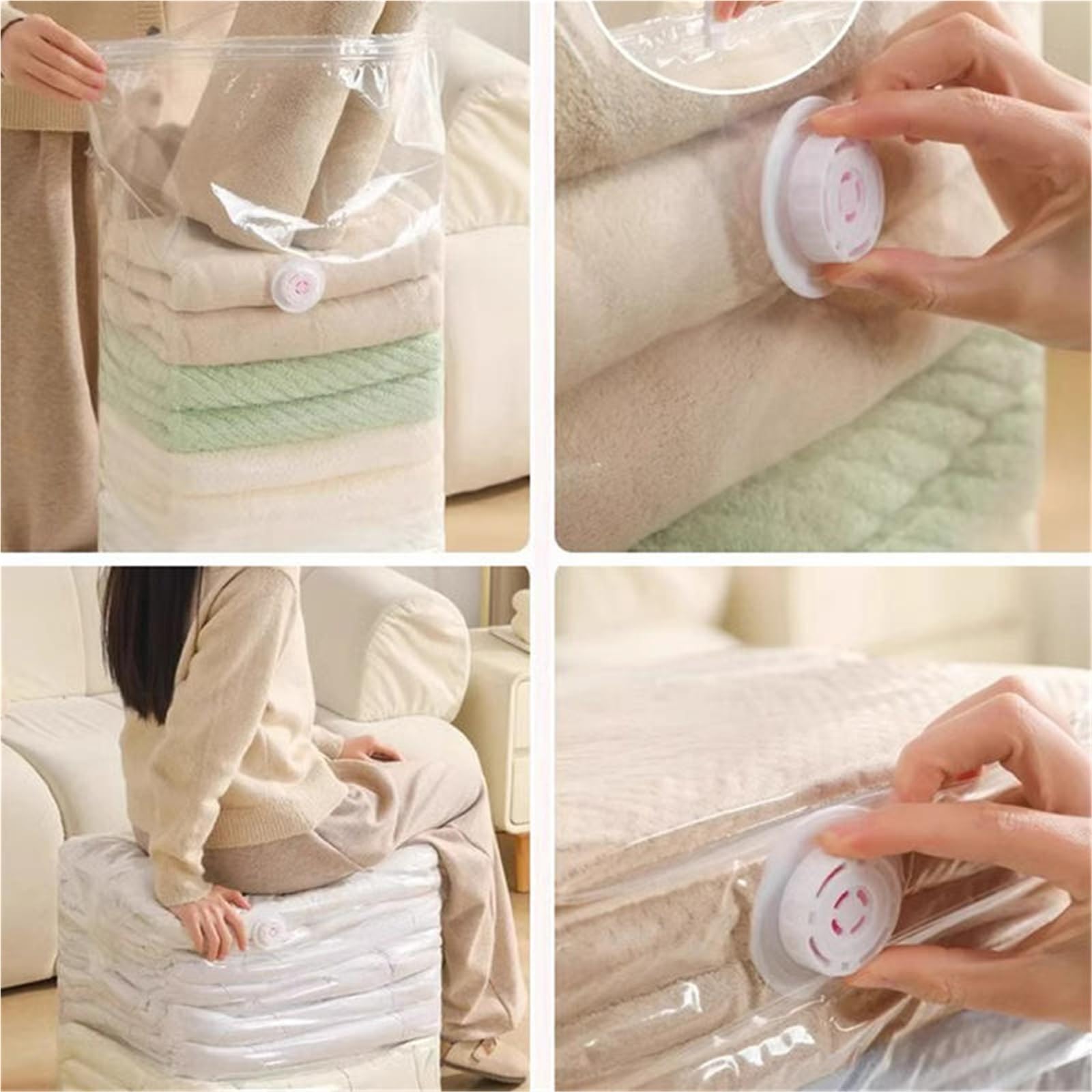 Sacchetti Sottovuoto Vestiti Non sono necessari sacchetti for aspirapolvere con pompa, contenitori in plastica di grandi dimensioni