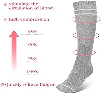 Vista 2 de 6 pares de calcetines de compresión de maternidad de 20-30 mmHg, calcetines de apoyo de circulación, medias de compresión para mujeres embarazadas