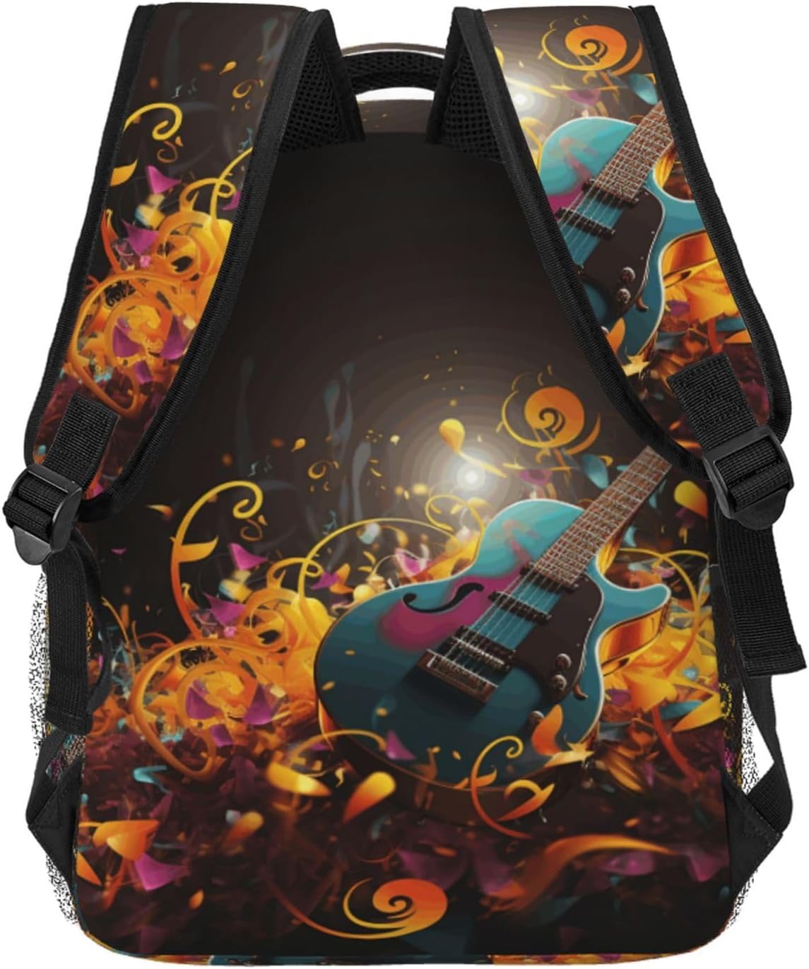 Music Background Cute Backpack Waterproof Lightweight Casual Backpack One Size Daypack Travel Laptop Bag For Men Women image 4