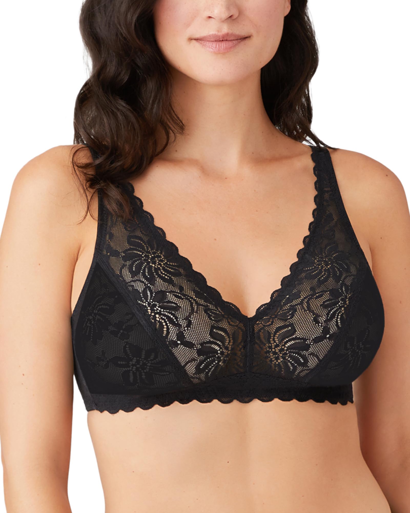 Wacoal Women's Soft Sense Allover Lace Unlined Full Coverage Bralette, 810334