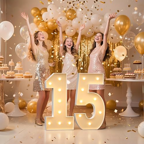 Miniatura 206 de Mixifox Letras V de marquesina de 3 pies, letras grandes iluminadas de 3 pies de alto con luces, letra de bebé grande para baby shower, boda