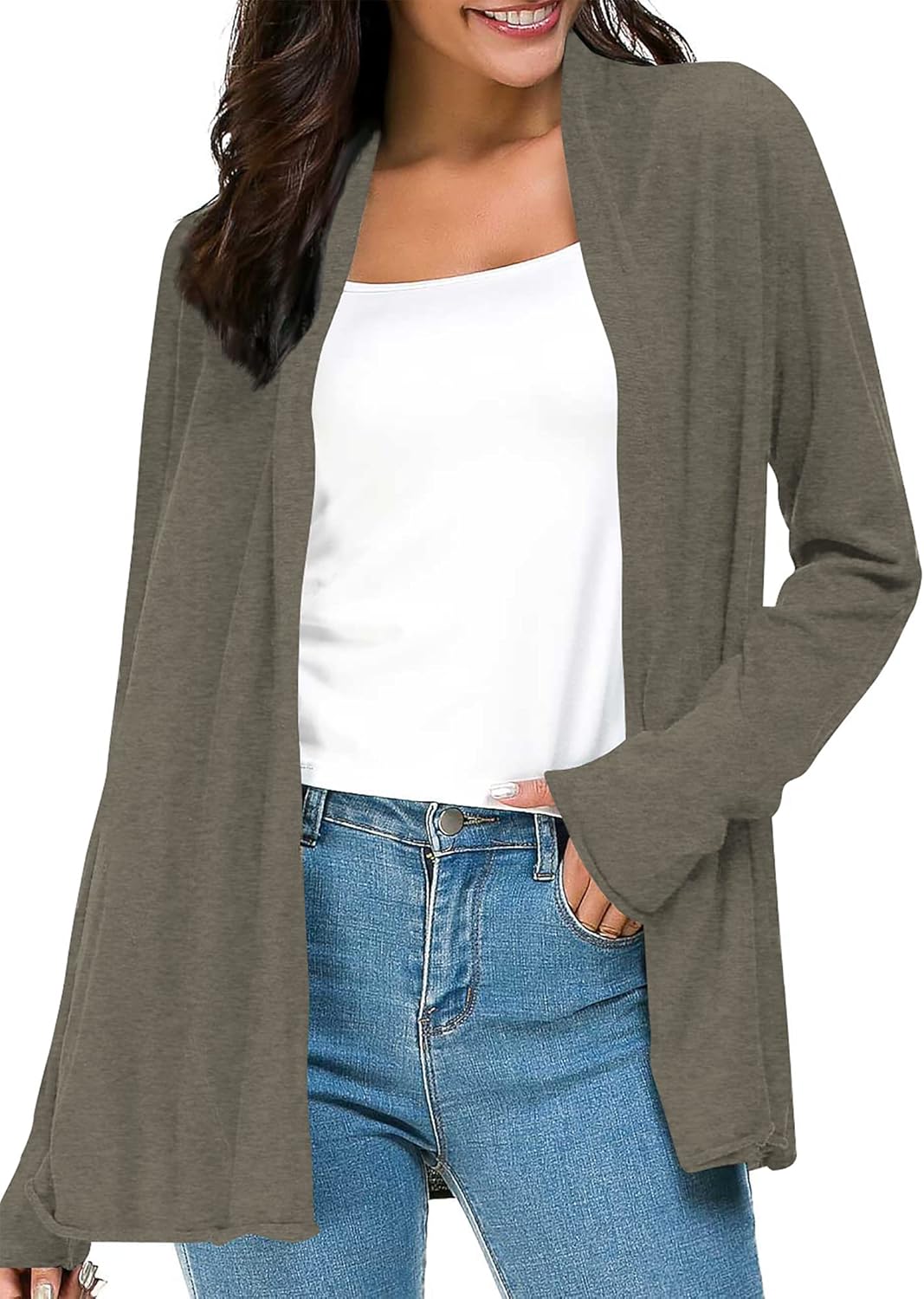 Urban CoCo Women's Long Sleeve Casual Thin Cardigan Kuwait Ubuy