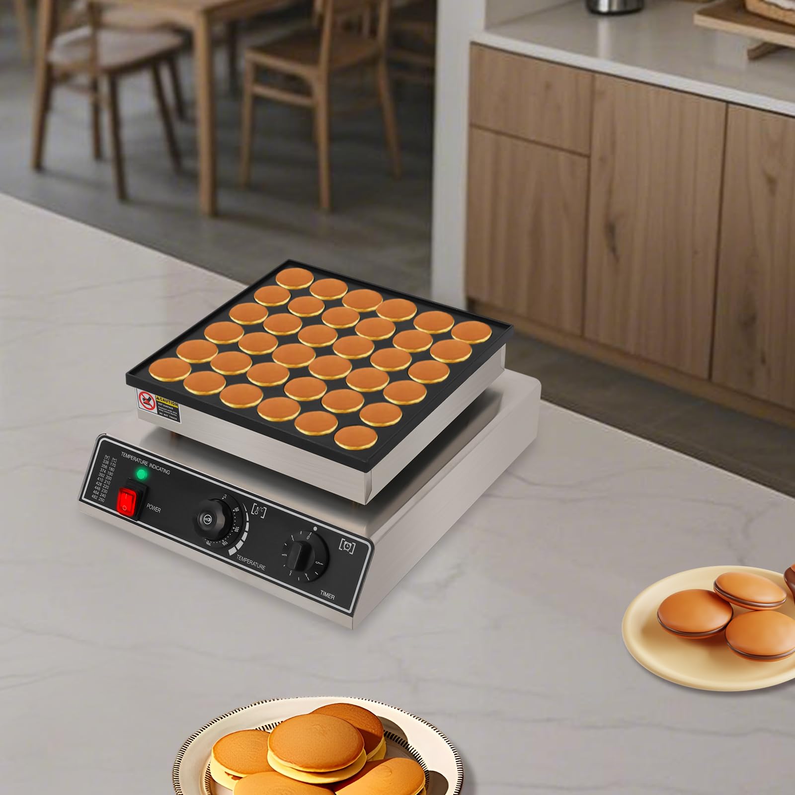 Elektryczna maszyna do pieczenia muffinek, 36 otworów, 950 W, profesjonalna maszyna do pieczenia muffinek, ze stali nierdzewnej, do piekarni, kawiarni, gospodarstw domowych