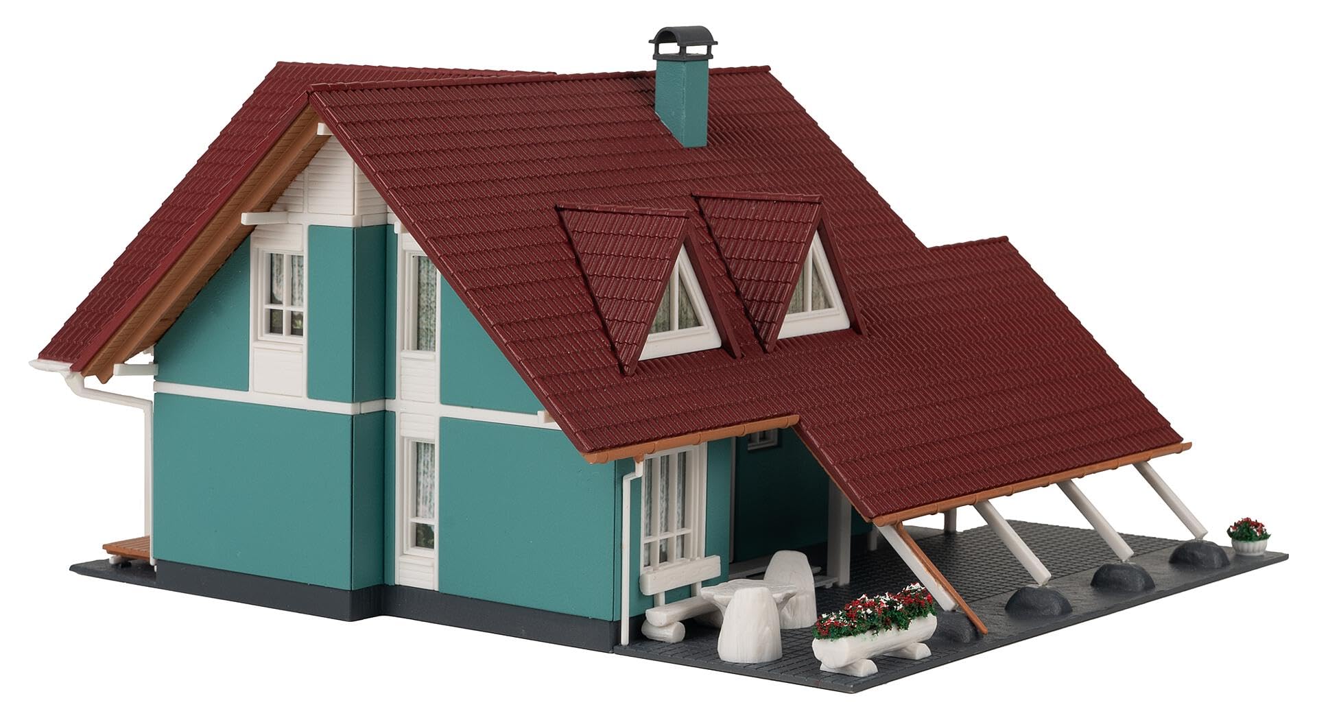 FALLER 191815 - Casa residencial con cochera - Pista: H0 - Edificio para Modelos de ferrocarriles - Escala: 1:87