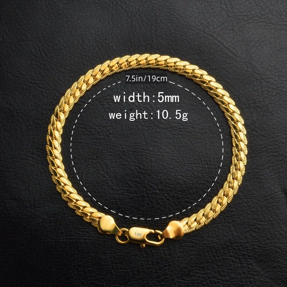 Beautiful 14K or 18K Solid Gold Bracelet for Men and Women - Cuban Horseshoe Design, Weighing 10.5g. The Perfect Fashion Accessory and Birthday Gift Father's Day gift. - Image 2