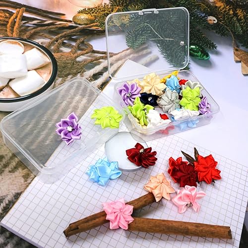 Miniatura 4 de yueton 4 cajas de plástico pequeñas rectangulares transparentes de 37 x 26 x 1 pulgadas mini cajas de almacenamiento de plástico estuche organizador