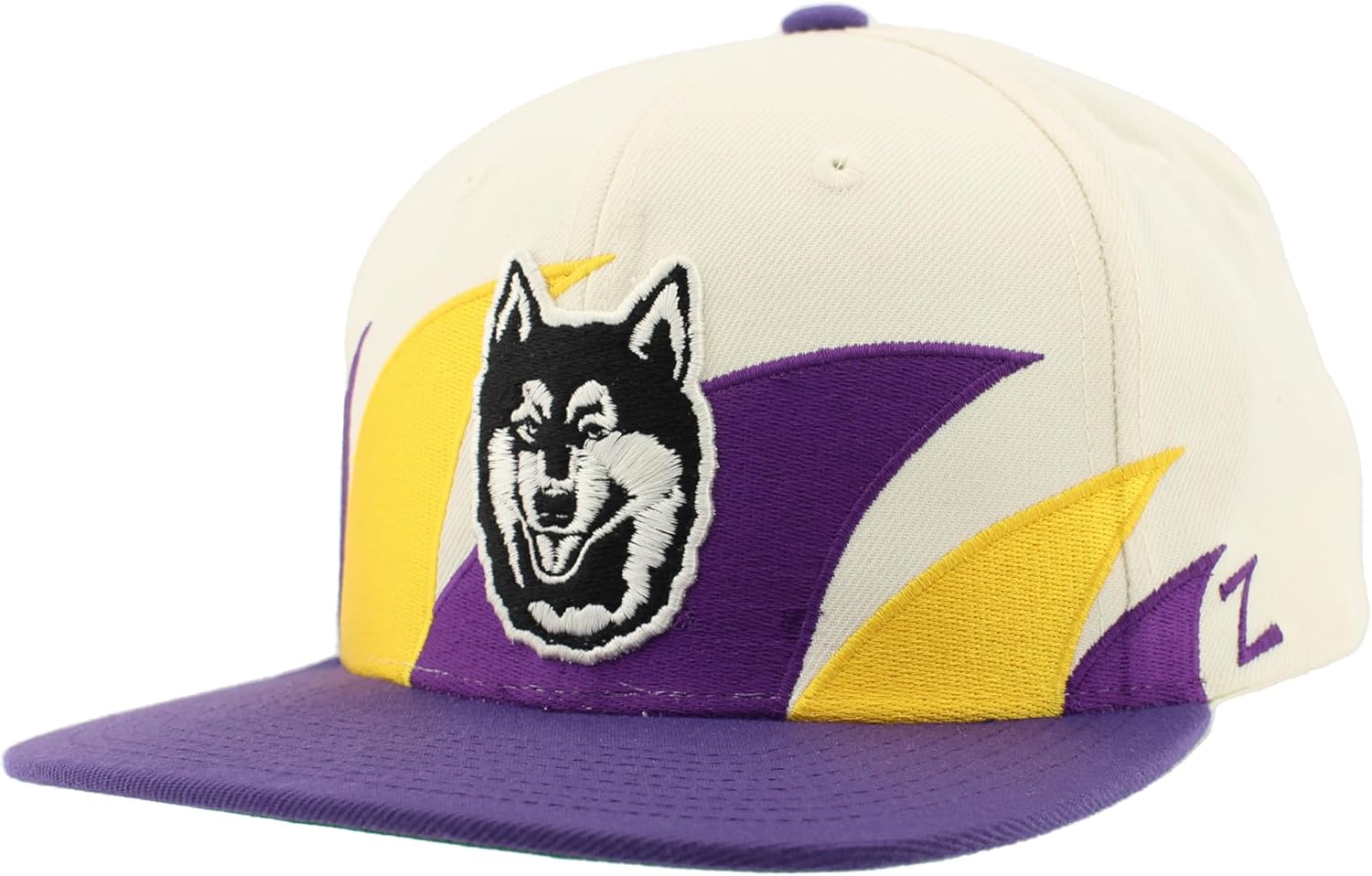 Washington Huskies NCAA Officially Licensed Hat Flat Snapback Z11 Retro Sharktooth Team Color