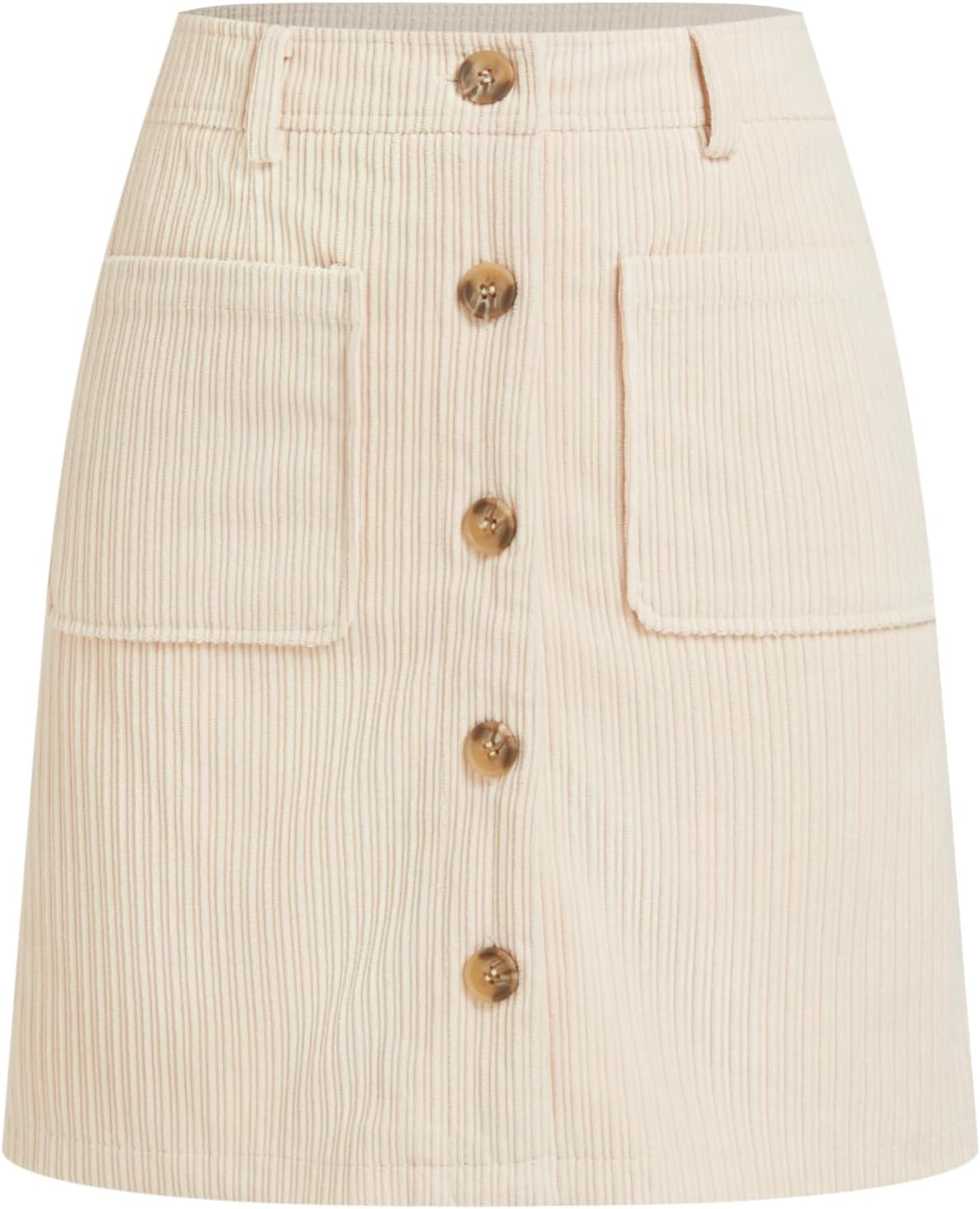 CIDER Womens Corduroy A Line Mini Casual Skirt Button Down with Pocket 2026 Spring