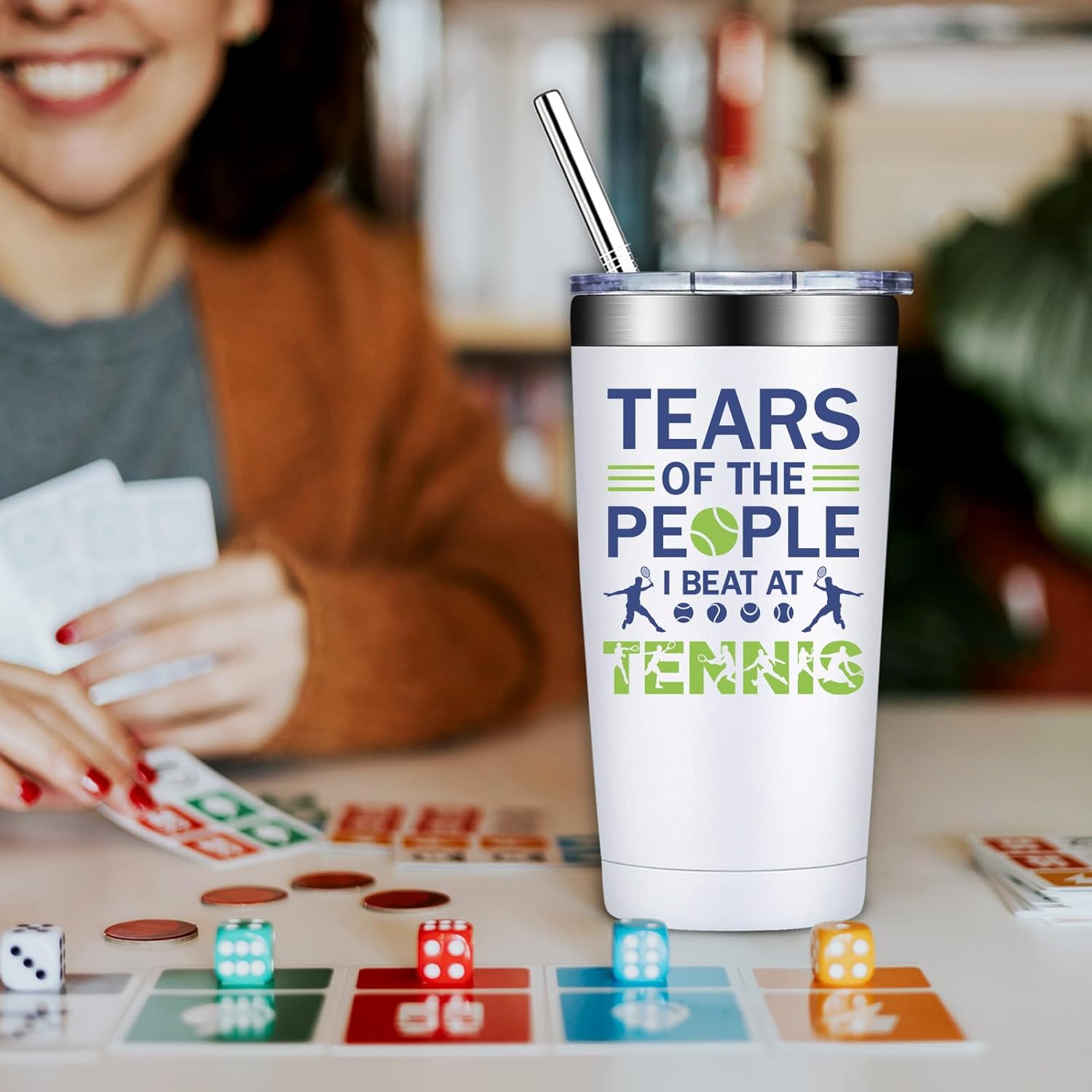 Tennis Gifts for Men Women - Christmas Gifts for Tennis Players - Funny Gift for Tenis Lovers on Birthday - 20oz Tumbler - Image 9