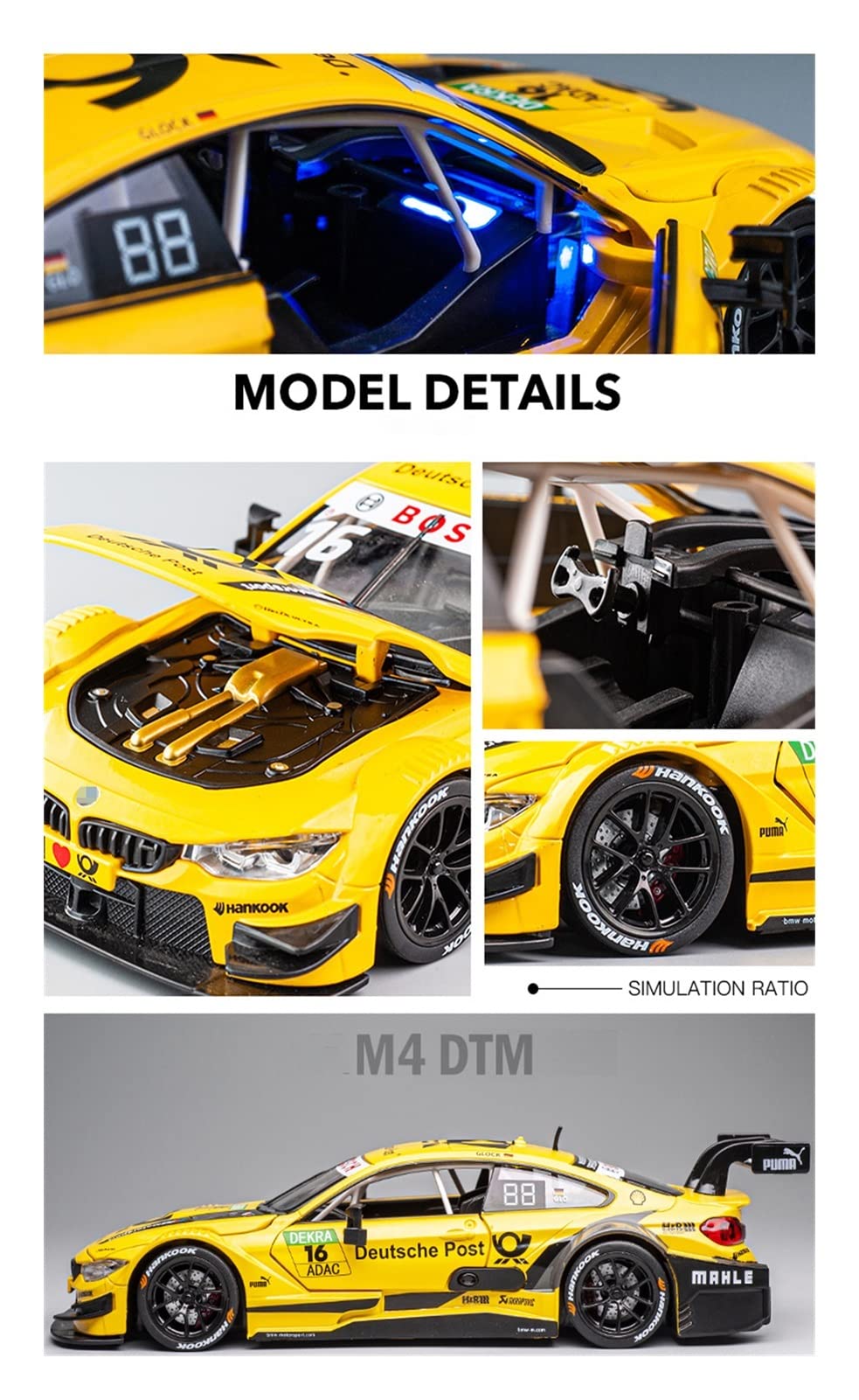 Amazon.co.jp: ミニカー スケールモデルカー 1:24 BMW M4 DTM M6 GT3