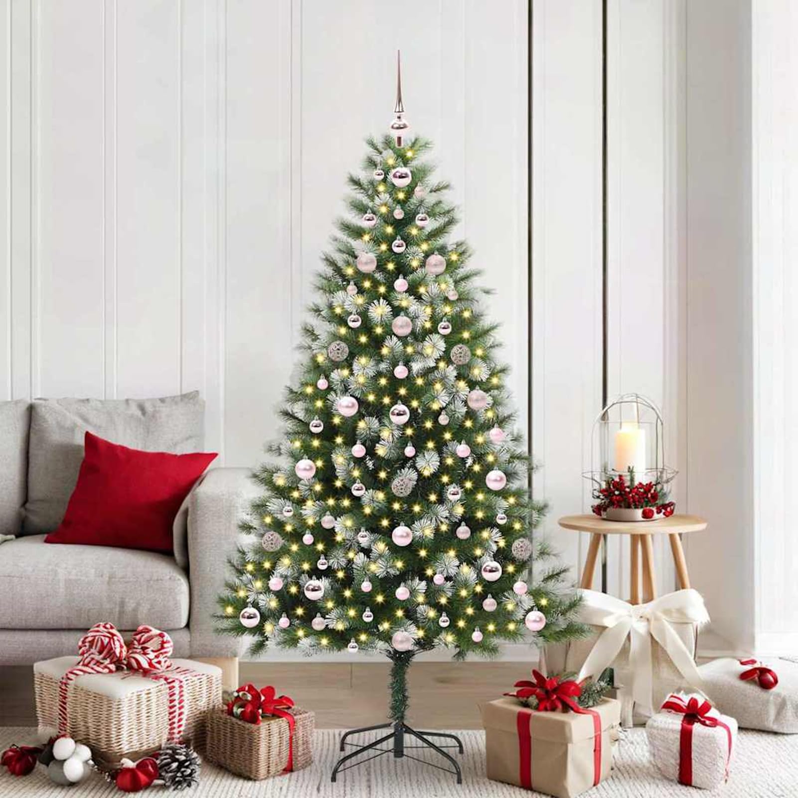 Tidyard Árbol de Navidad Artificial Moderno con Luces LED - Decoración Elegante para Interior y Exterior Modelo YFXQY-3395444ES