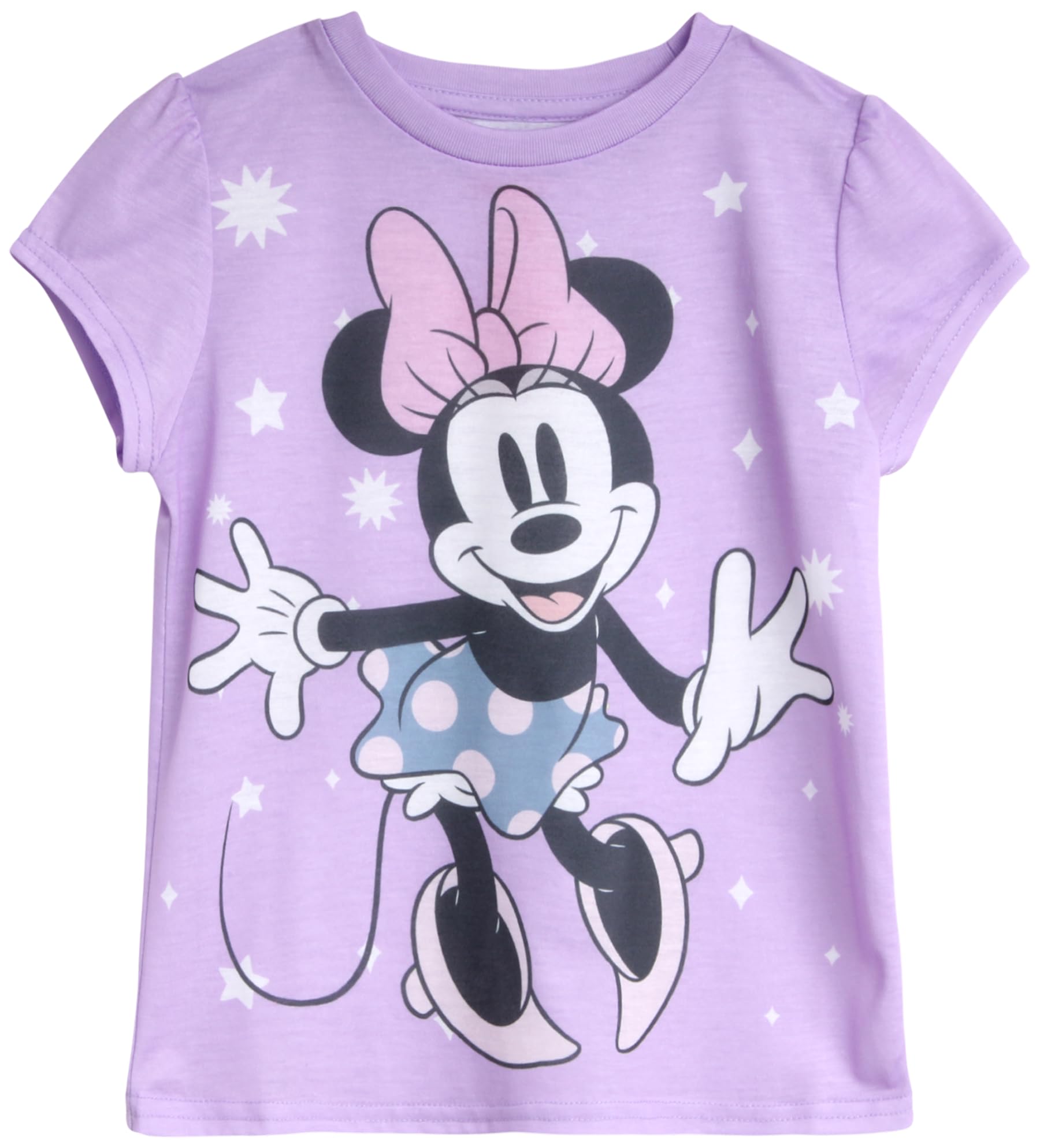 Disney Minnie Mouse koszulki księżniczki z krótkim rękawem, koszulki z grafiką dla małych dzieci i małych dzieci (rozmiar 2T-7)