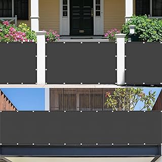 Schattiernetz Sonnenschutznetz 120 x 410 cm,Wasserabweisend Sonnenschutz Windschutz mit 98% Uv Schutz, Schattierungsnetz für Gewächshaus,Für Balkon Garten, Dunkelgrau
