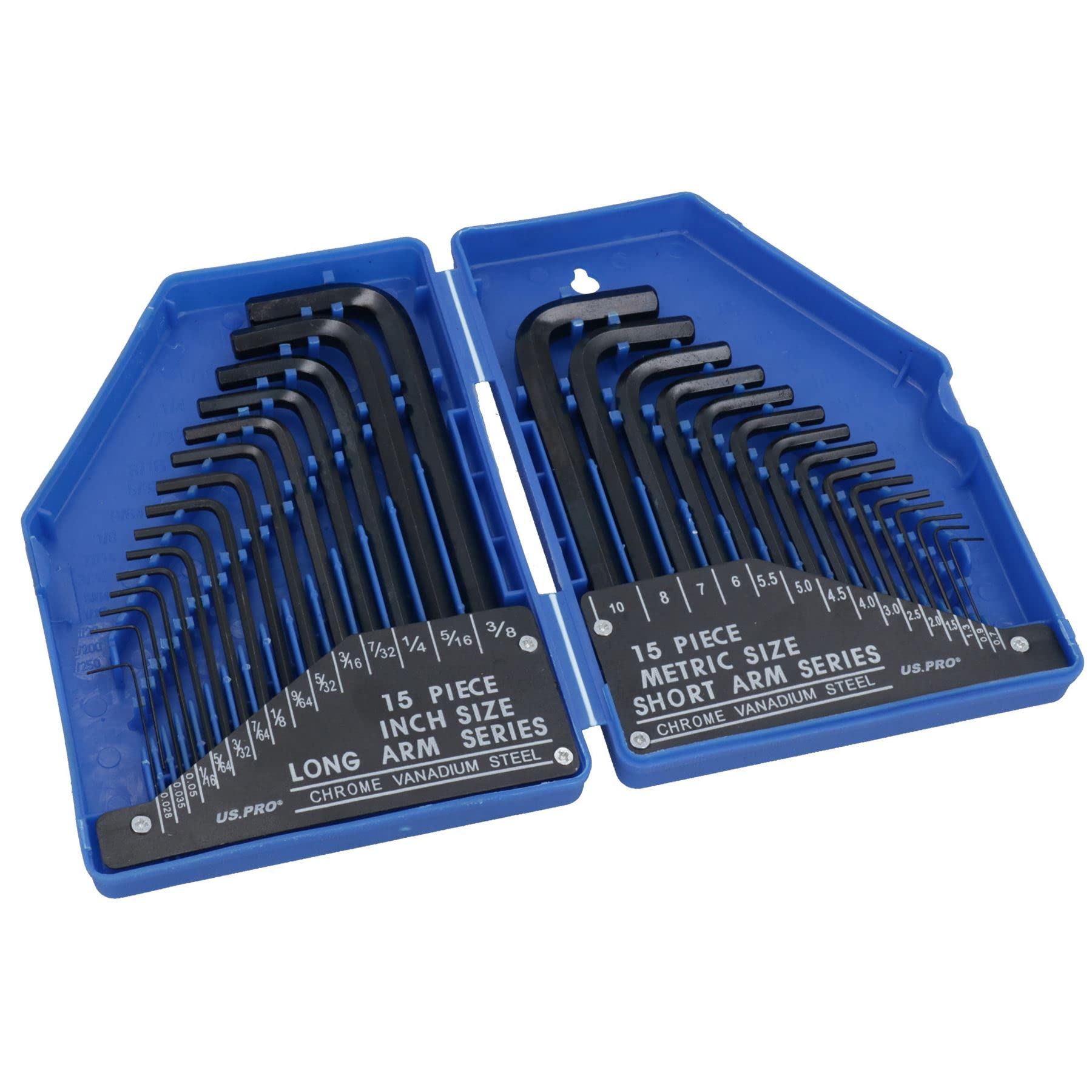 B&Q -  Metric And Imperial Sae Af Allen Hex Keys 0.7mm-10mm 30Pc