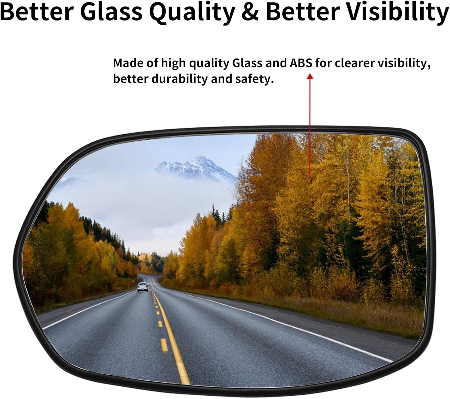 Driver Side Mirror Replacement for Honda CRV 2007 2008 2009 2010 2011 - Left Side Mirror Glass, Rear View Mirrors Glass with Power Heated