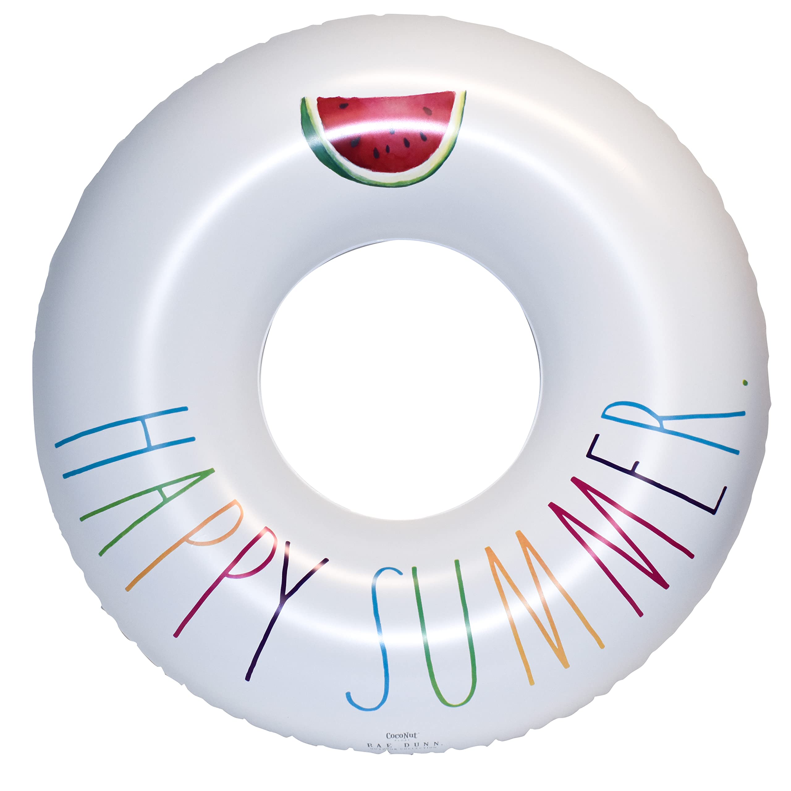 Rae Dunn x CocoNut Float Ring Float - Adult Size Large 48 Inch Inflatable Raft & Durable Water Inner Tube - Stable Ride-On for Summer Parties & Swim Events