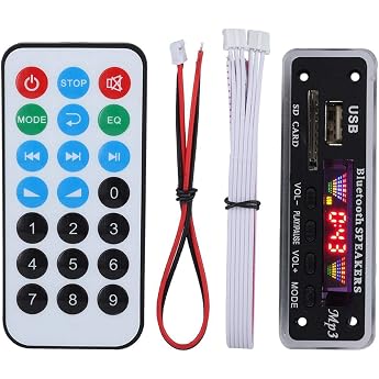 Decoding Board Bluetooth 5.0 MP3 WMA Decoder Module Wireless Bluetooth USB/SD Card/FM Support Black