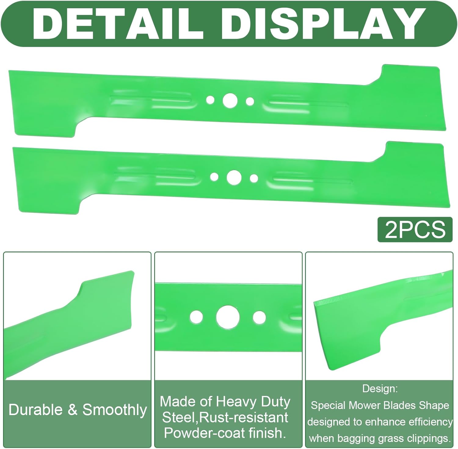 Ketofa AB2101 21-Inch Mower Mulching Blades for EGO 56V Models LM2101/LM2100/LM2102SP/LM2100SP/LM2142SP - 2 Pack High Lift Blade
