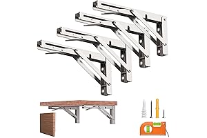 16-Inch Folding Shelf Bracket for Heavy-Duty Folding Shelves or Tables