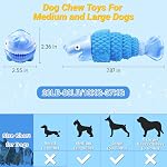 WinTour Tough Jouets pour chiens pour les brochettes agressives, brochettes pour chiens indestructibles pour moyens & Grandes races, Squeaky Jouets à mâcher durables pour les garder occupés, réduire l'ennui, nettoyage des dents, bacon parfum