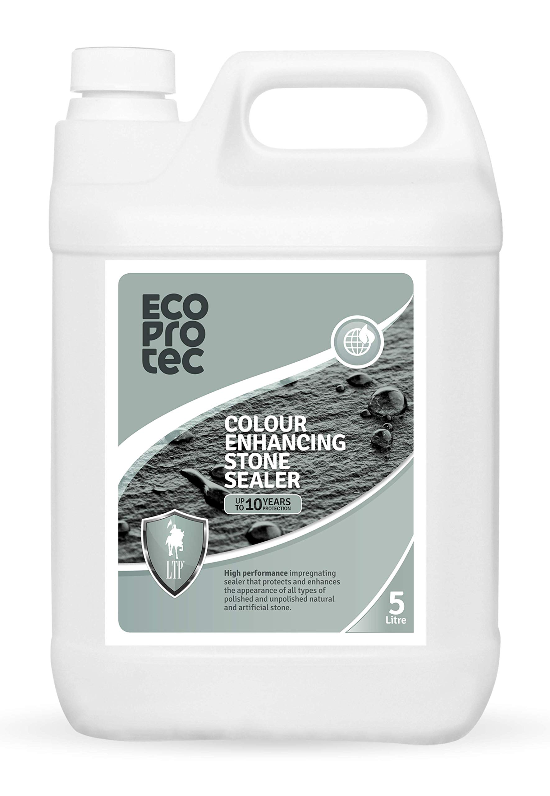 Ecoprotec Light Colour Enhancing Stone Sealer - Water-Based Impregnator (5 Litre) - Professional