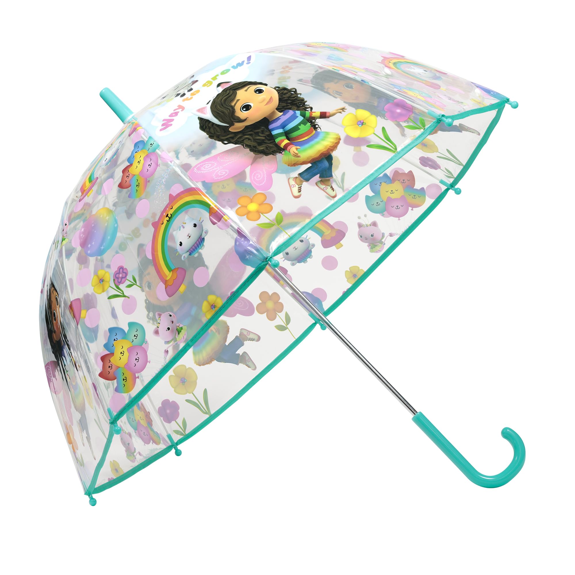 Pre School Unisex Kids Multicoloured Transparent Bell Umbrella 19" Manual | Acotis