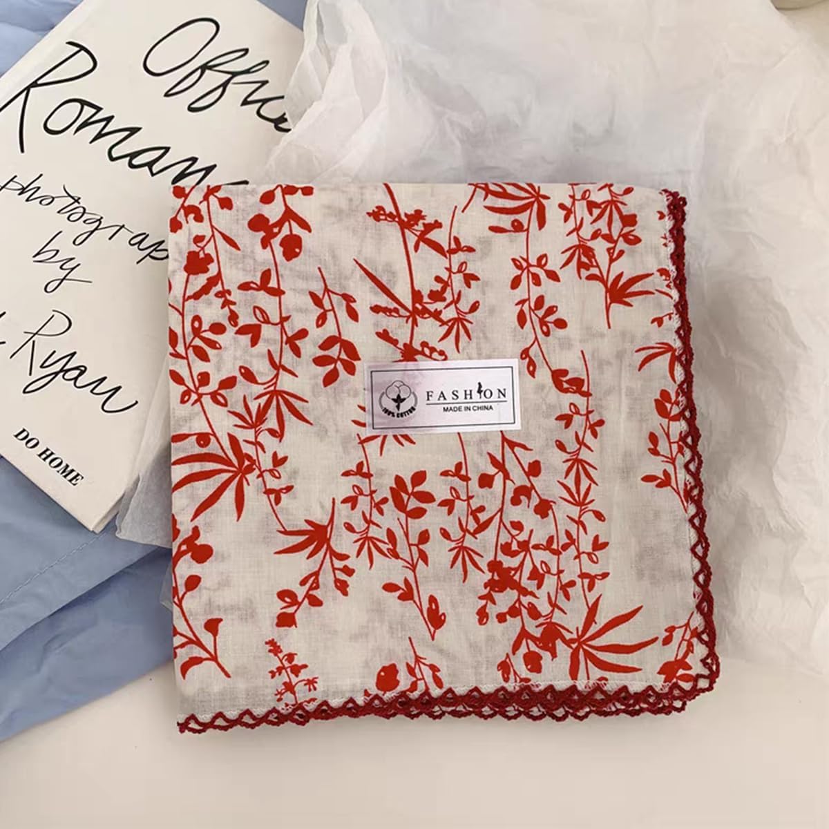 Large Cotton Bandana Headband, Head Wrap, Protective Coverage, Hair Neck Scarf for Women 28 x 28 inch - Image 8