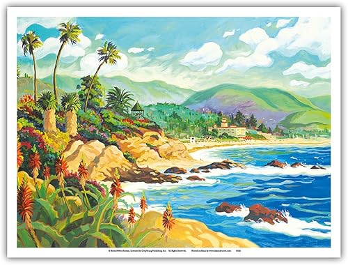 Enamorado de Laguna Beach - California - Vista al mar - Desde una pintura original de acuarela por Robin Wethe Altman - Impresión artística maestra